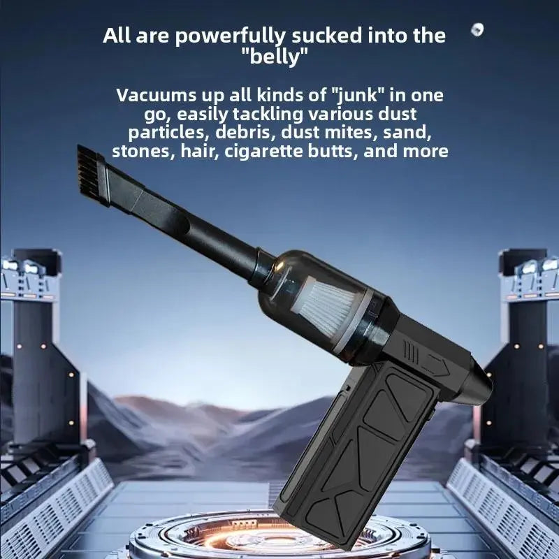 130,000 RPM. Fits your pocket. Cleans your workshop. Dust, crumbs, debris—gone.