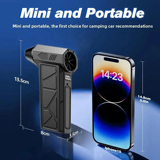 130,000 RPM. Fits your pocket. Cleans your workshop. Dust, crumbs, debris—gone.